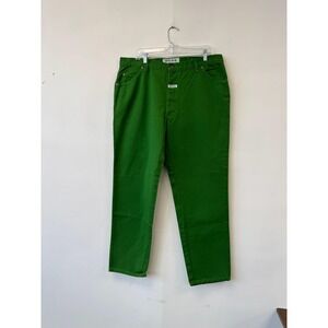 Vintage Boss By IG Design Jeans Mens 38 Green Relaxed Fit Kelly Cotton USA
